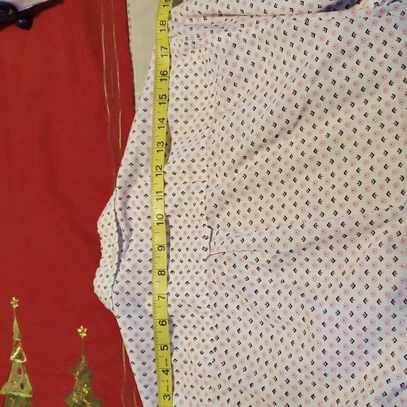 Ben Sherman White and Blue Geometric Shirt, XL - Picture 9 of 11